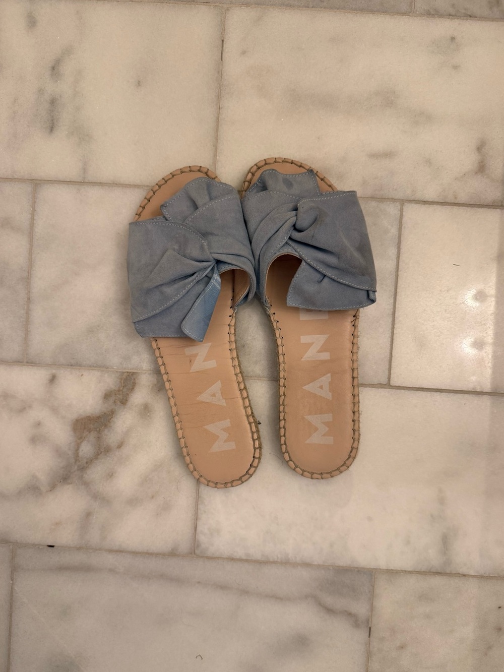 Manebi Blue Knot Slide Sandals - Women's Casual Slip-Ons 39